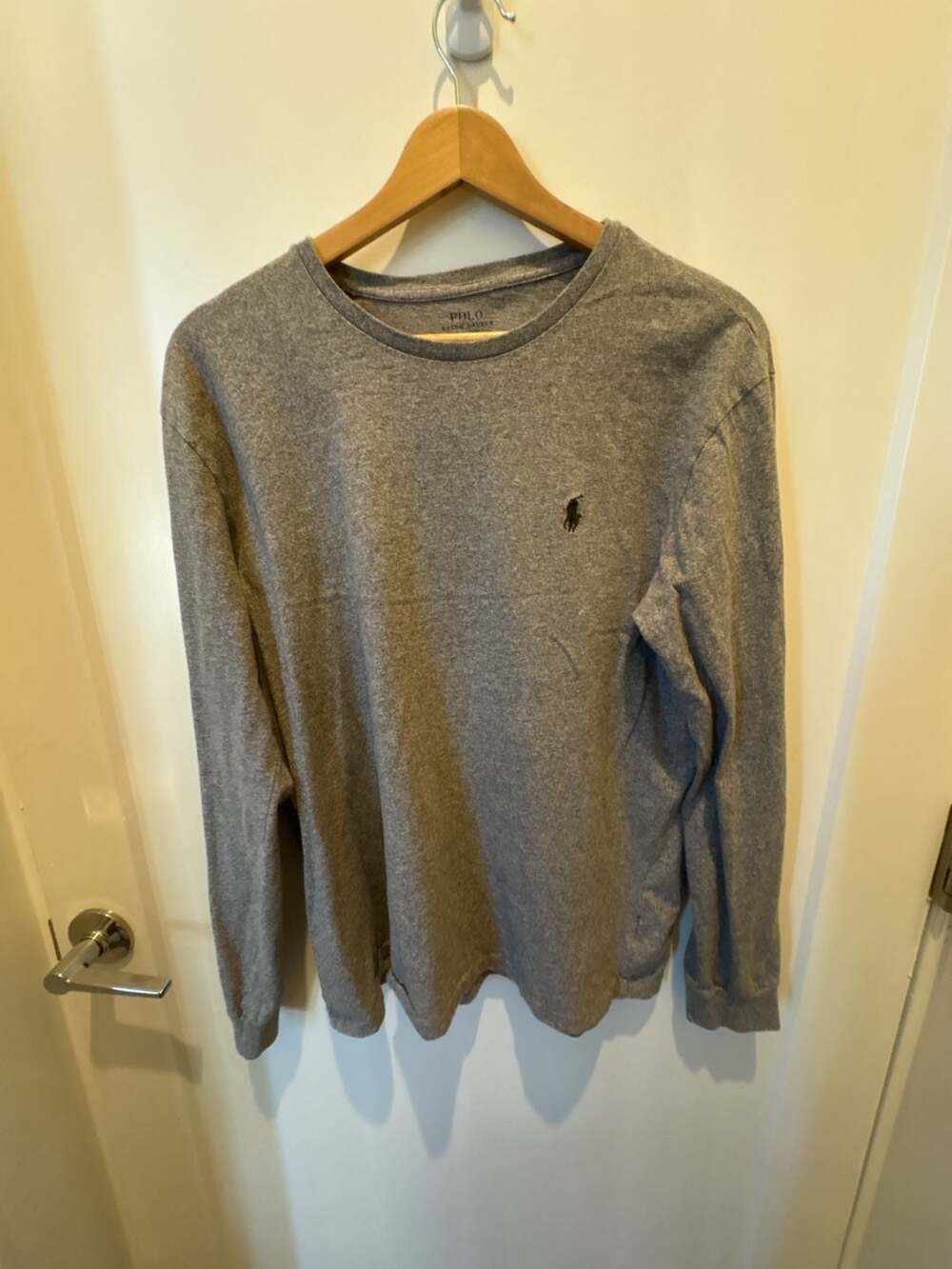 Polo Ralph Lauren Men's Gray Long Sleeve Crew Neck T-Shirt Size M